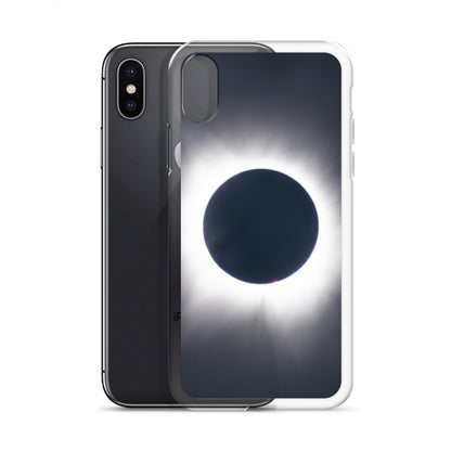 iPhone Clear Phone Case of 2024 Solar Eclipse Totality - Protect Your iPhone with Celestial Elegance 🌞🌑