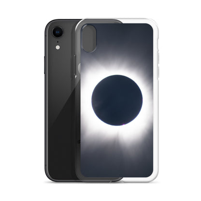 iPhone Clear Phone Case of 2024 Solar Eclipse Totality - Protect Your iPhone with Celestial Elegance 🌞🌑
