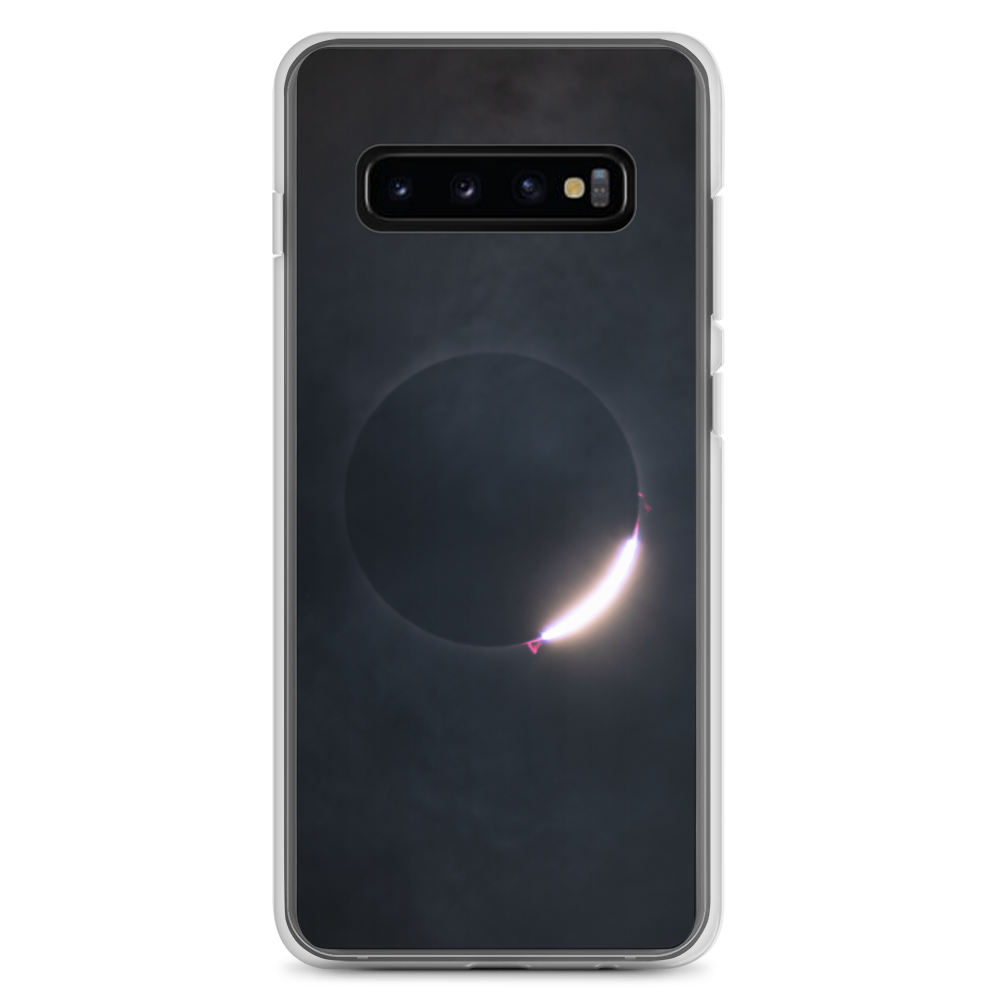 2024 Solar Eclipse Diamond Ring Samsung Clear Case - Protect Your Samsung Phone with Stellar Style 🌞🌙