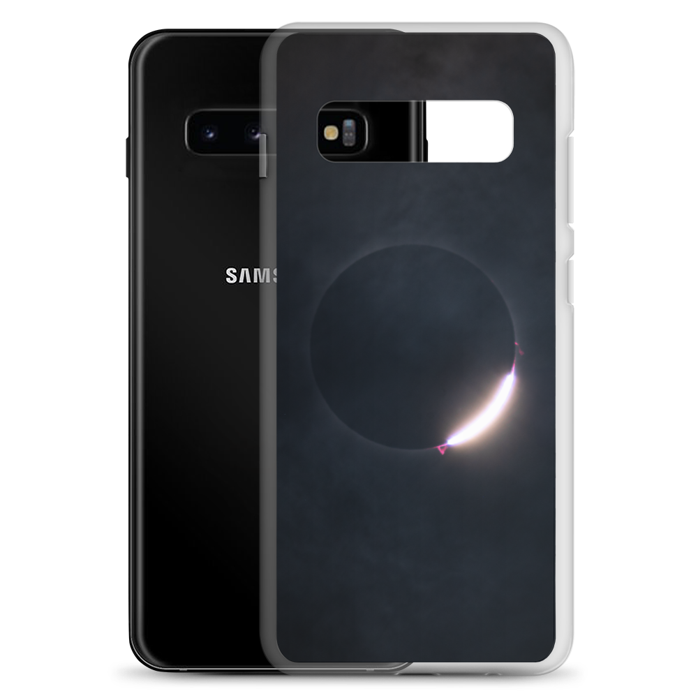 2024 Solar Eclipse Diamond Ring Samsung Clear Case - Protect Your Samsung Phone with Stellar Style 🌞🌙