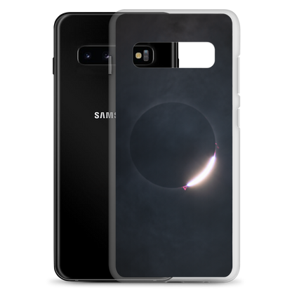2024 Solar Eclipse Diamond Ring Samsung Clear Case - Protect Your Samsung Phone with Stellar Style 🌞🌙
