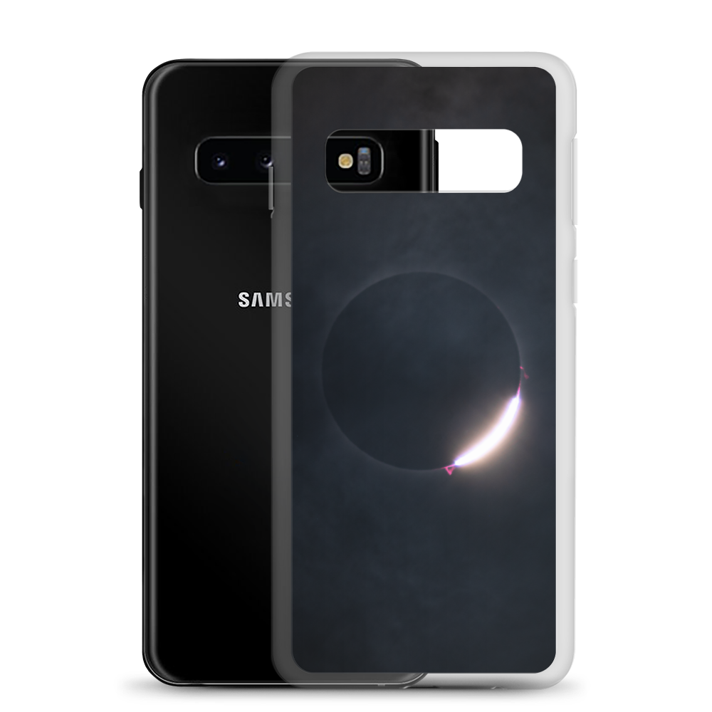 2024 Solar Eclipse Diamond Ring Samsung Clear Case - Protect Your Samsung Phone with Stellar Style 🌞🌙