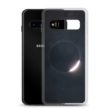 2024 Solar Eclipse Diamond Ring Samsung Clear Case - Protect Your Samsung Phone with Stellar Style 🌞🌙