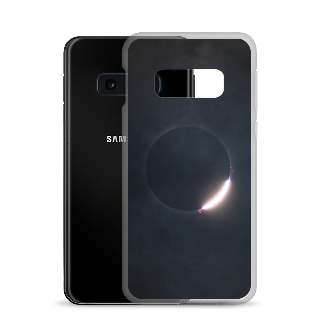 2024 Solar Eclipse Diamond Ring Samsung Clear Case - Protect Your Samsung Phone with Stellar Style 🌞🌙