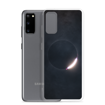 2024 Solar Eclipse Diamond Ring Samsung Clear Case - Protect Your Samsung Phone with Stellar Style 🌞🌙