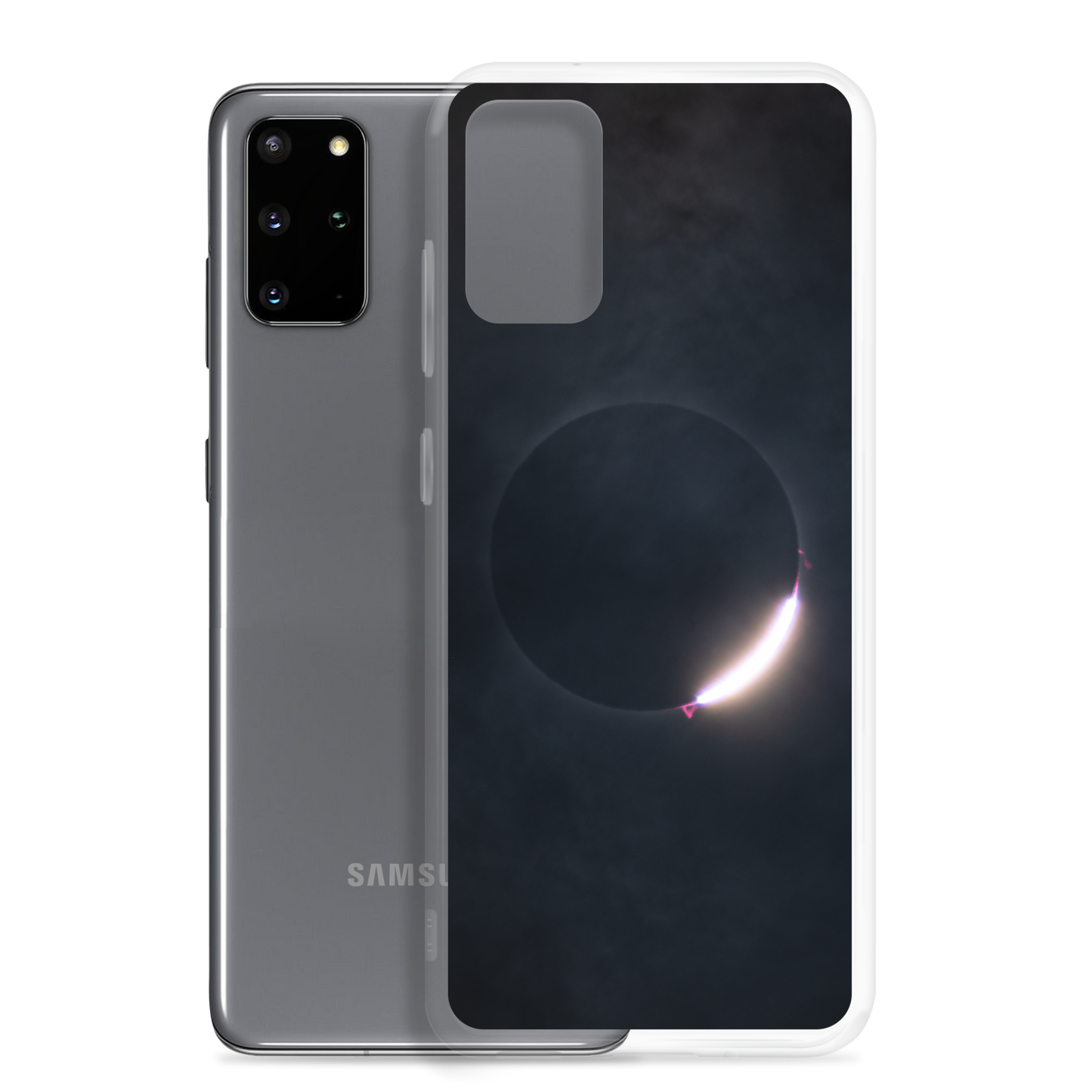 2024 Solar Eclipse Diamond Ring Samsung Clear Case - Protect Your Samsung Phone with Stellar Style 🌞🌙