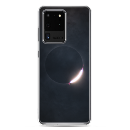 2024 Solar Eclipse Diamond Ring Samsung Clear Case - Protect Your Samsung Phone with Stellar Style 🌞🌙
