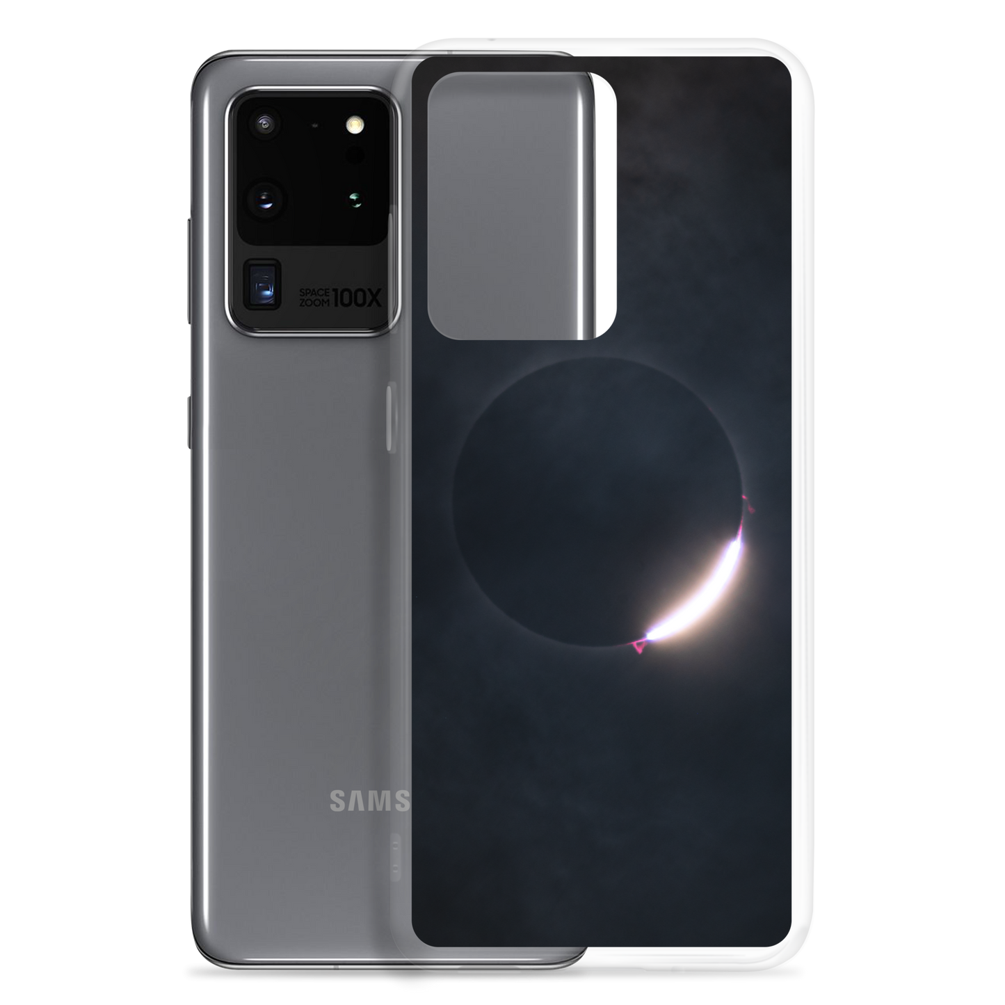 2024 Solar Eclipse Diamond Ring Samsung Clear Case - Protect Your Samsung Phone with Stellar Style 🌞🌙