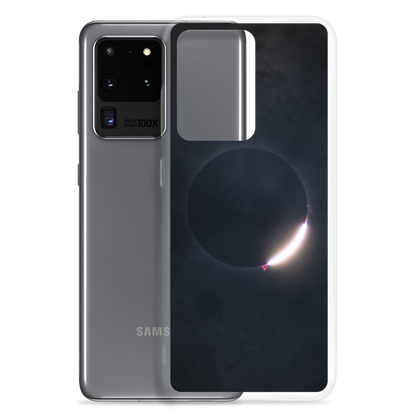 2024 Solar Eclipse Diamond Ring Samsung Clear Case - Protect Your Samsung Phone with Stellar Style 🌞🌙