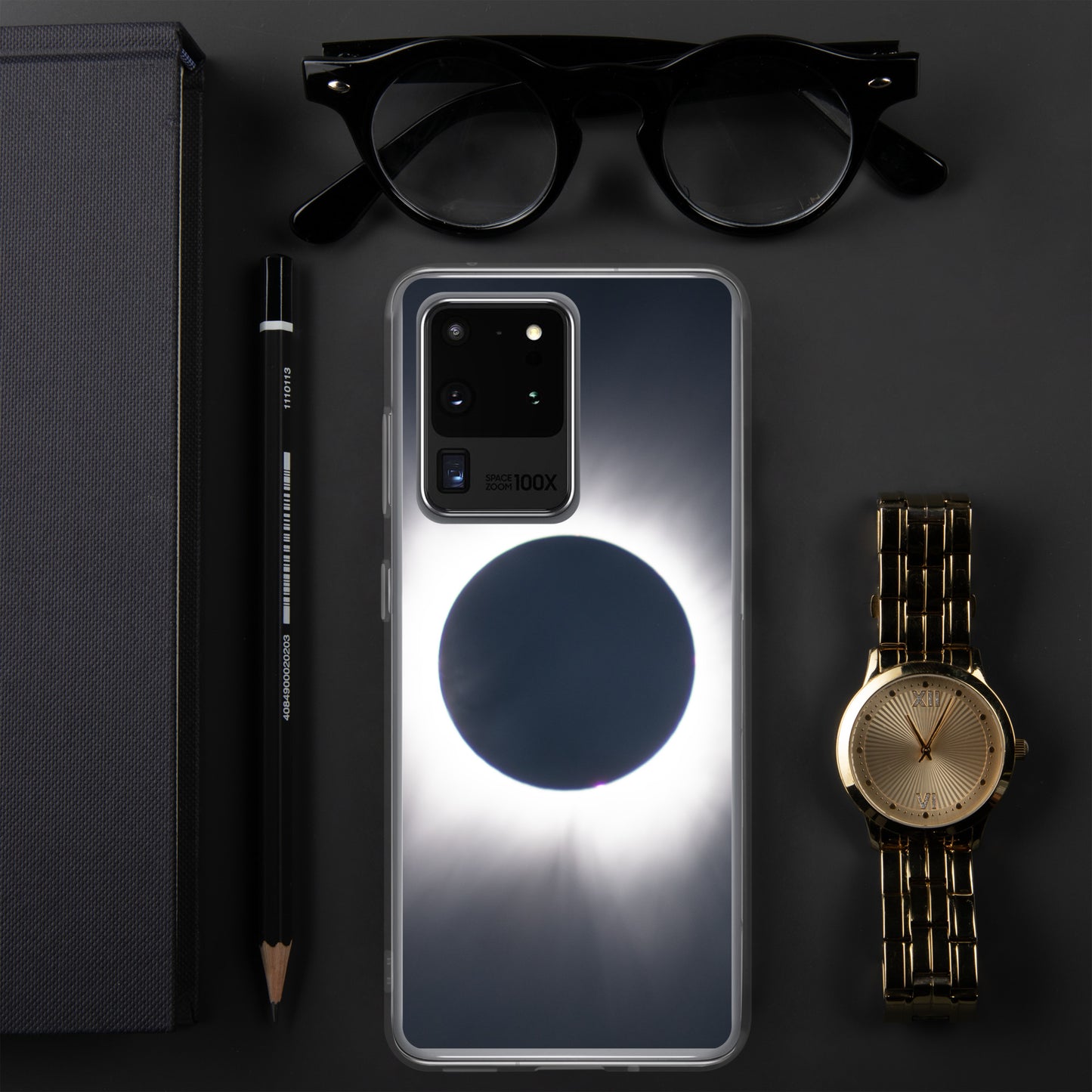 Samsung Phone Case of 2024 Solar Eclipse Totality - Protect Your Samsung Phone with Celestial TOTALITY! 🌞