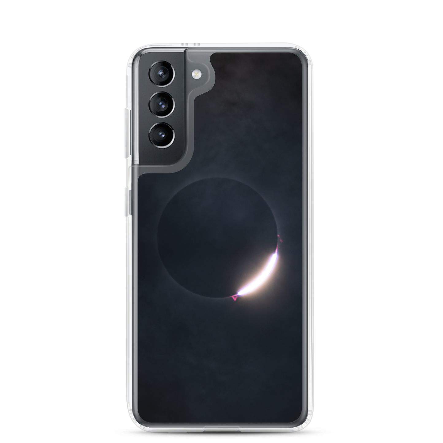 2024 Solar Eclipse Diamond Ring Samsung Clear Case - Protect Your Samsung Phone with Stellar Style 🌞🌙