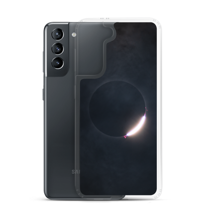 2024 Solar Eclipse Diamond Ring Samsung Clear Case - Protect Your Samsung Phone with Stellar Style 🌞🌙