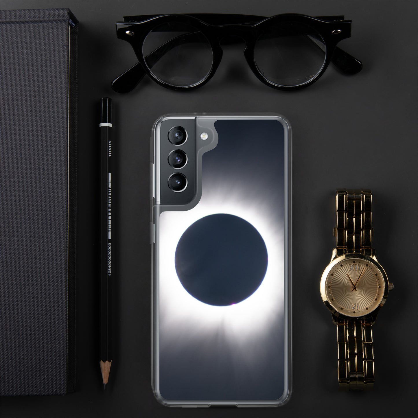 Samsung Phone Case of 2024 Solar Eclipse Totality - Protect Your Samsung Phone with Celestial TOTALITY! 🌞