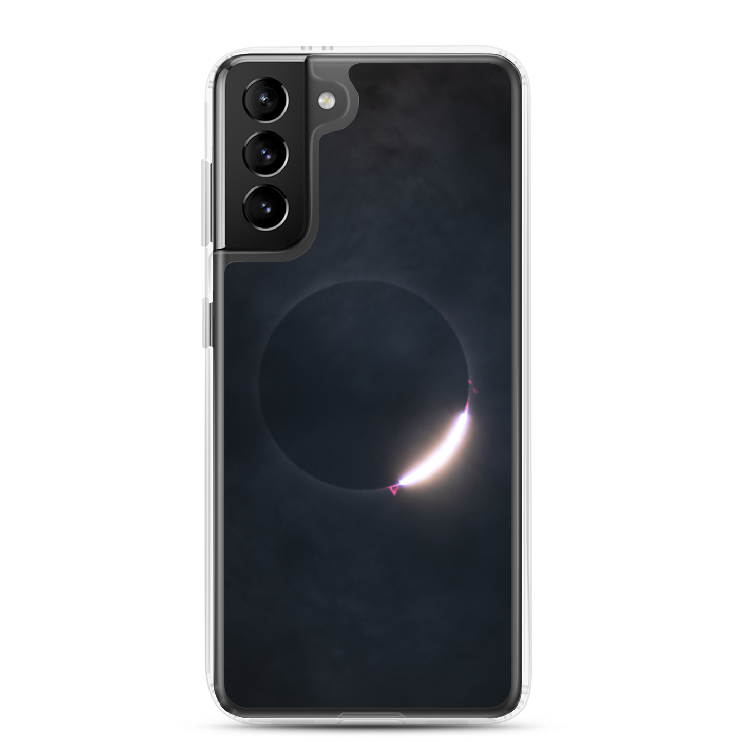 2024 Solar Eclipse Diamond Ring Samsung Clear Case - Protect Your Samsung Phone with Stellar Style 🌞🌙