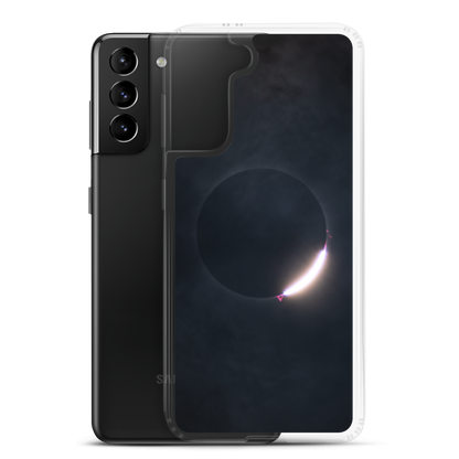 2024 Solar Eclipse Diamond Ring Samsung Clear Case - Protect Your Samsung Phone with Stellar Style 🌞🌙