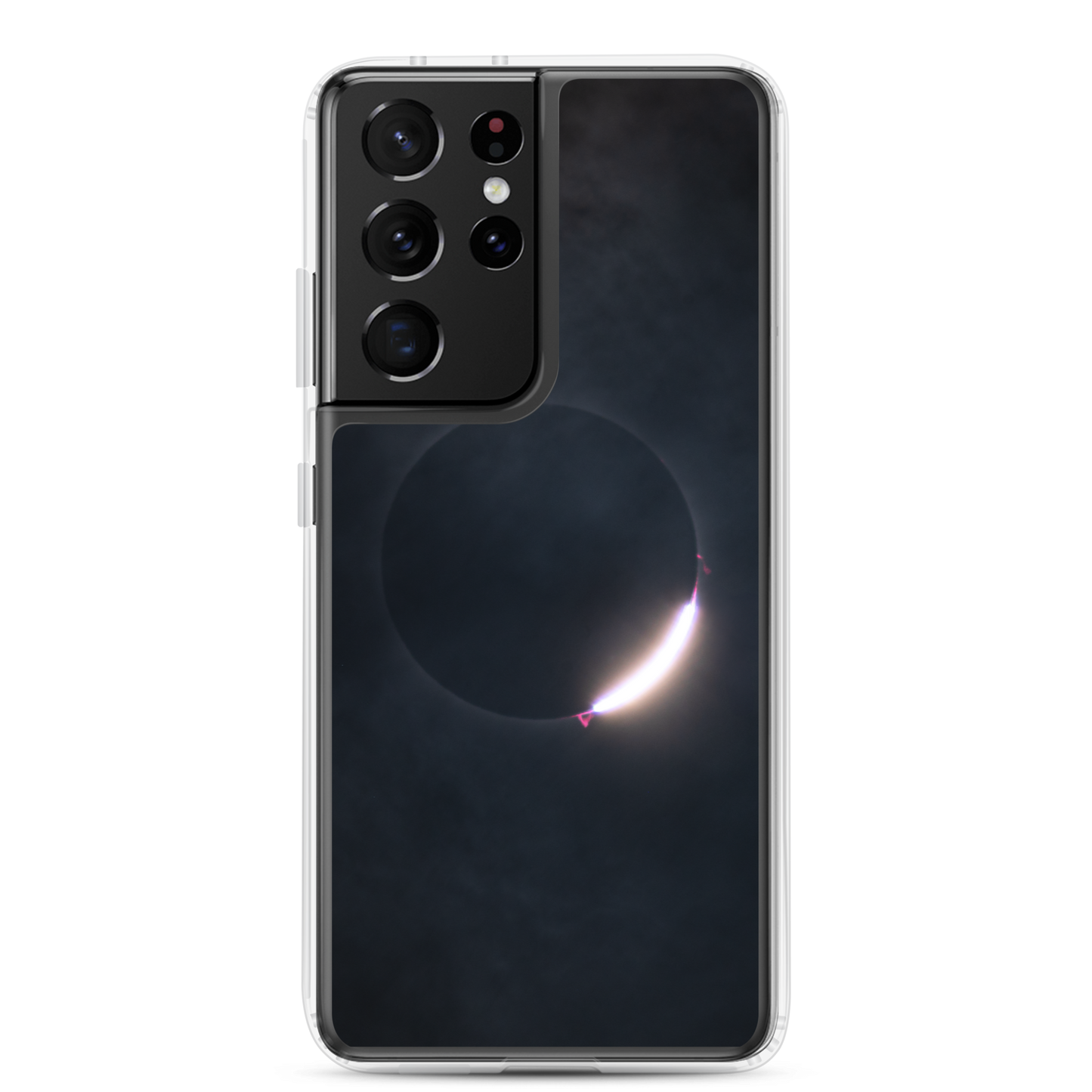 2024 Solar Eclipse Diamond Ring Samsung Clear Case - Protect Your Samsung Phone with Stellar Style 🌞🌙