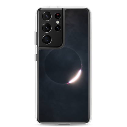 2024 Solar Eclipse Diamond Ring Samsung Clear Case - Protect Your Samsung Phone with Stellar Style 🌞🌙