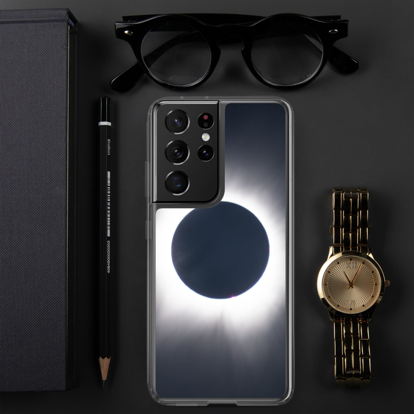 Samsung Phone Case of 2024 Solar Eclipse Totality - Protect Your Samsung Phone with Celestial TOTALITY! 🌞