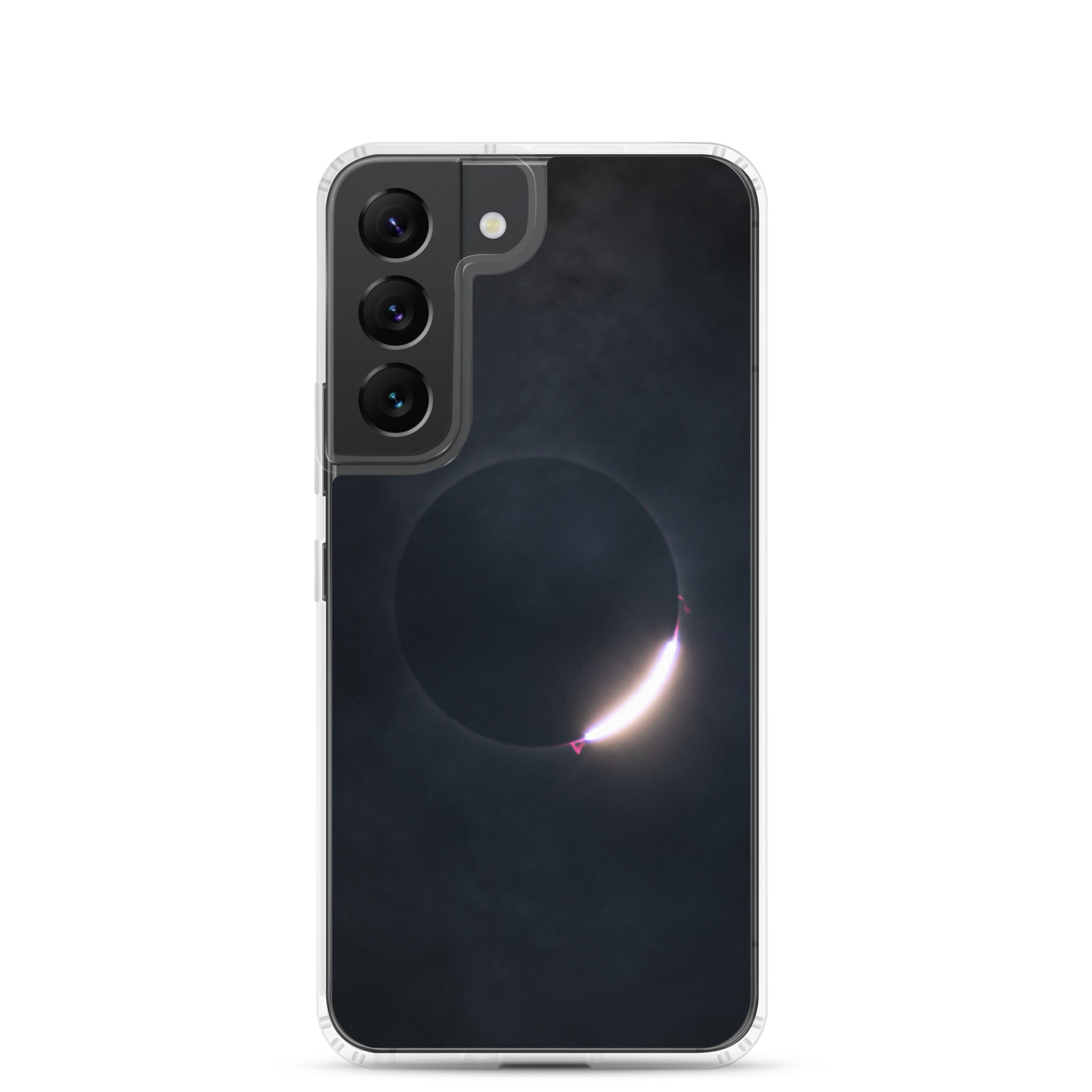 2024 Solar Eclipse Diamond Ring Samsung Clear Case - Protect Your Samsung Phone with Stellar Style 🌞🌙