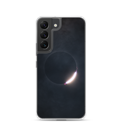 2024 Solar Eclipse Diamond Ring Samsung Clear Case - Protect Your Samsung Phone with Stellar Style 🌞🌙