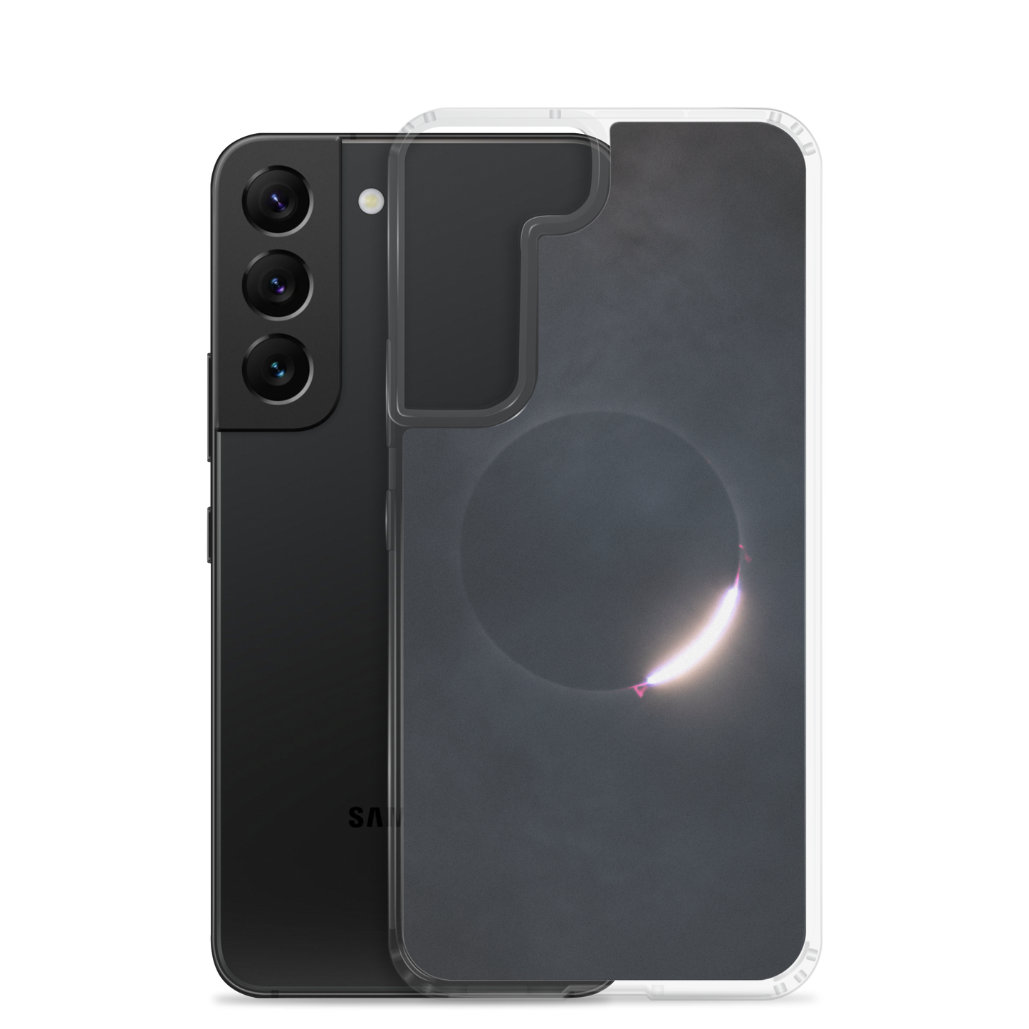2024 Solar Eclipse Diamond Ring Samsung Clear Case - Protect Your Samsung Phone with Stellar Style 🌞🌙
