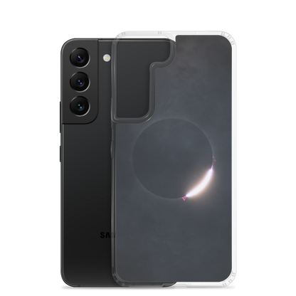 2024 Solar Eclipse Diamond Ring Samsung Clear Case - Protect Your Samsung Phone with Stellar Style 🌞🌙