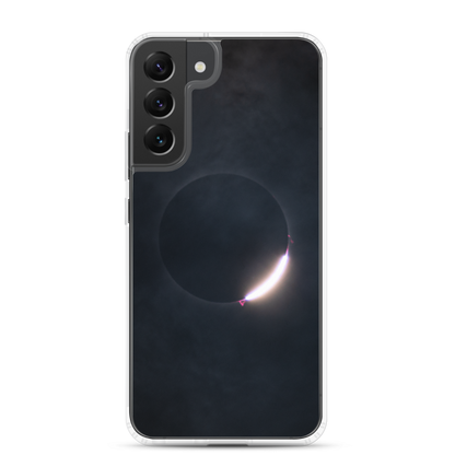 2024 Solar Eclipse Diamond Ring Samsung Clear Case - Protect Your Samsung Phone with Stellar Style 🌞🌙