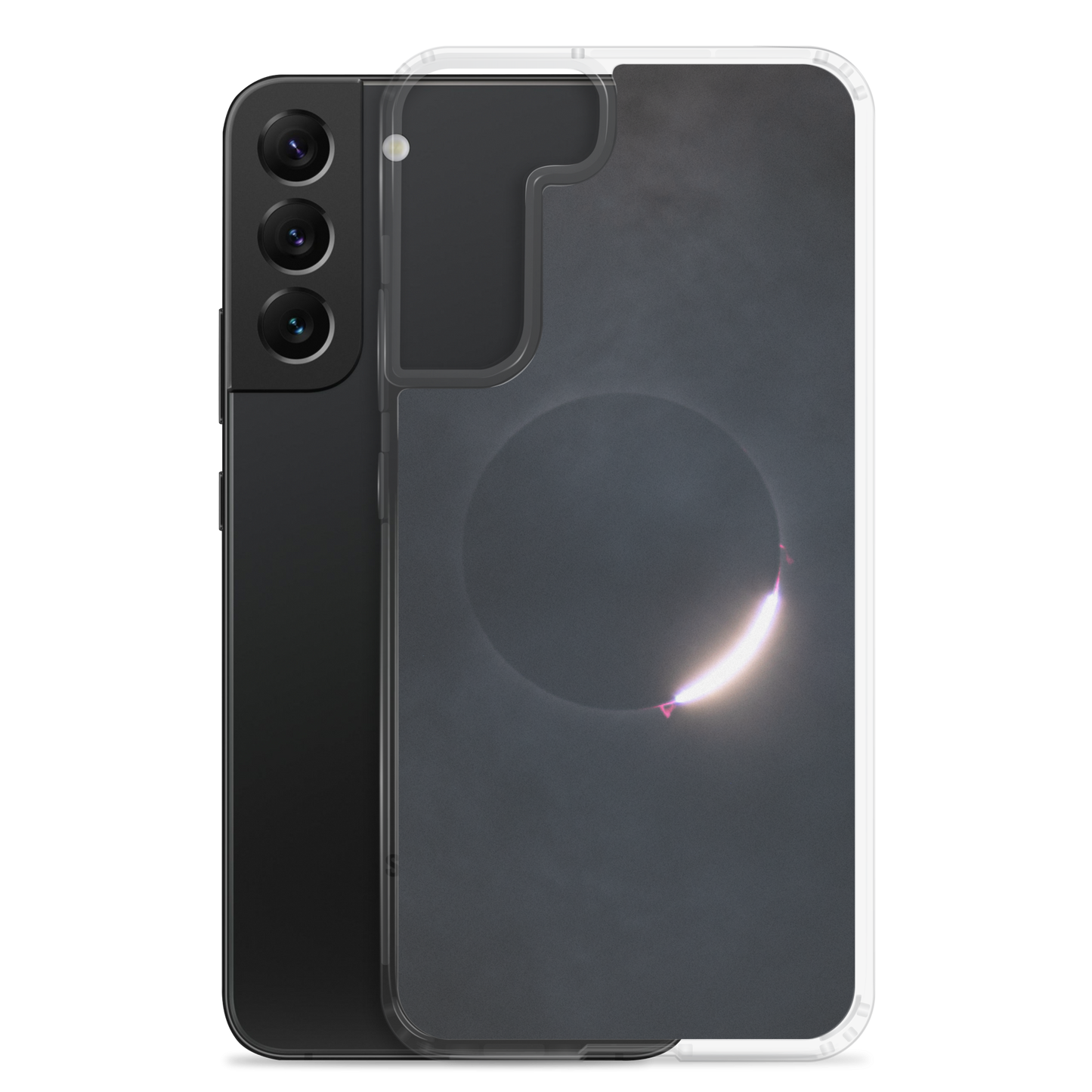 2024 Solar Eclipse Diamond Ring Samsung Clear Case - Protect Your Samsung Phone with Stellar Style 🌞🌙