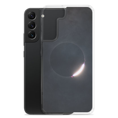 2024 Solar Eclipse Diamond Ring Samsung Clear Case - Protect Your Samsung Phone with Stellar Style 🌞🌙