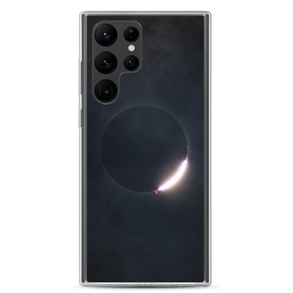 2024 Solar Eclipse Diamond Ring Samsung Clear Case - Protect Your Samsung Phone with Stellar Style 🌞🌙
