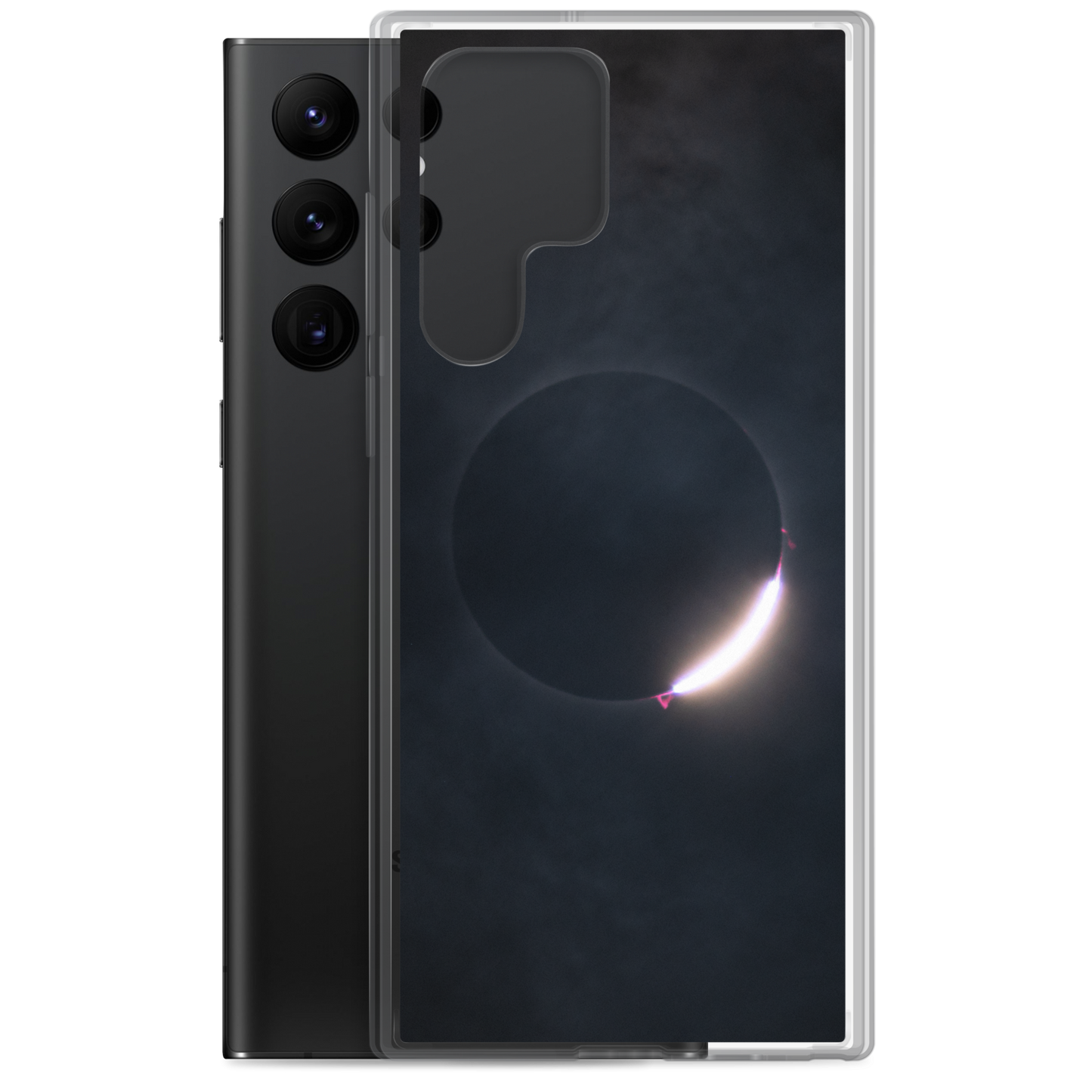2024 Solar Eclipse Diamond Ring Samsung Clear Case - Protect Your Samsung Phone with Stellar Style 🌞🌙