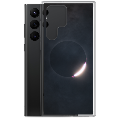 2024 Solar Eclipse Diamond Ring Samsung Clear Case - Protect Your Samsung Phone with Stellar Style 🌞🌙