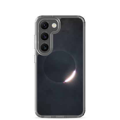 2024 Solar Eclipse Diamond Ring Samsung Clear Case - Protect Your Samsung Phone with Stellar Style 🌞🌙