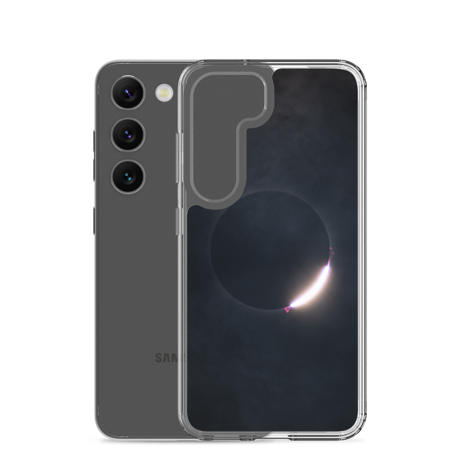 2024 Solar Eclipse Diamond Ring Samsung Clear Case - Protect Your Samsung Phone with Stellar Style 🌞🌙