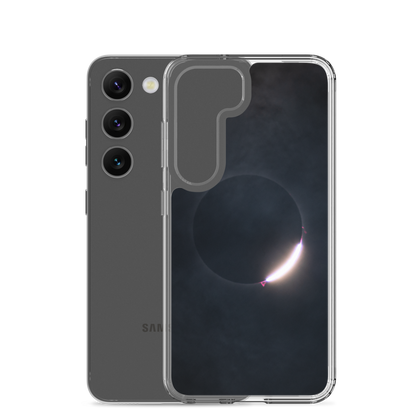 2024 Solar Eclipse Diamond Ring Samsung Clear Case - Protect Your Samsung Phone with Stellar Style 🌞🌙