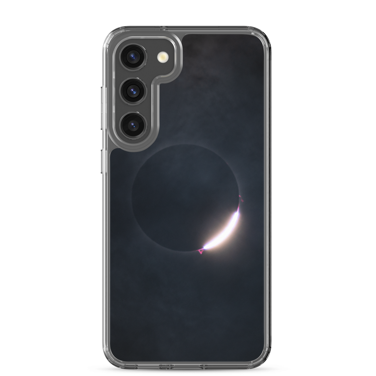 2024 Solar Eclipse Diamond Ring Samsung Clear Case - Protect Your Samsung Phone with Stellar Style 🌞🌙