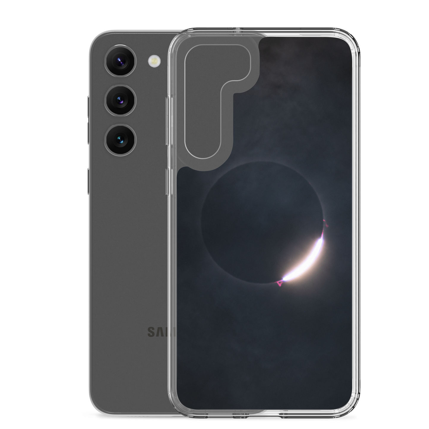 2024 Solar Eclipse Diamond Ring Samsung Clear Case - Protect Your Samsung Phone with Stellar Style 🌞🌙
