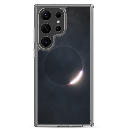 2024 Solar Eclipse Diamond Ring Samsung Clear Case - Protect Your Samsung Phone with Stellar Style 🌞🌙