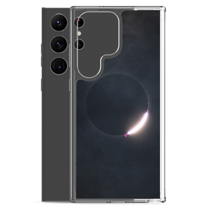 2024 Solar Eclipse Diamond Ring Samsung Clear Case - Protect Your Samsung Phone with Stellar Style 🌞🌙
