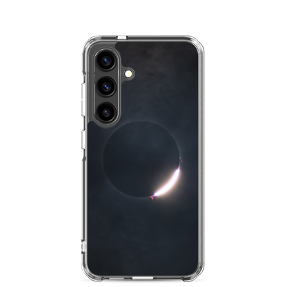 2024 Solar Eclipse Diamond Ring Samsung Clear Case - Protect Your Samsung Phone with Stellar Style 🌞🌙