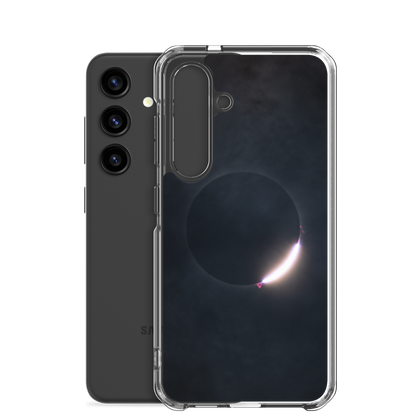 2024 Solar Eclipse Diamond Ring Samsung Clear Case - Protect Your Samsung Phone with Stellar Style 🌞🌙