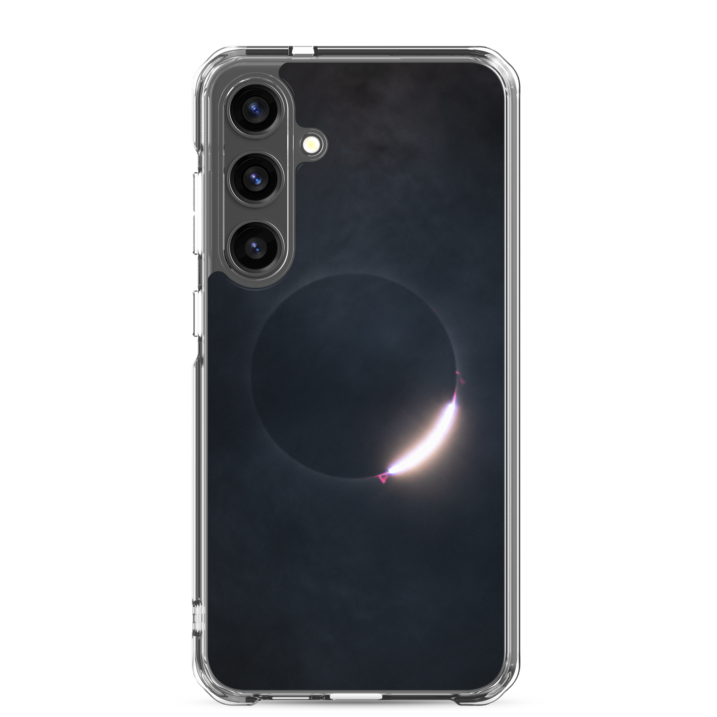 2024 Solar Eclipse Diamond Ring Samsung Clear Case - Protect Your Samsung Phone with Stellar Style 🌞🌙