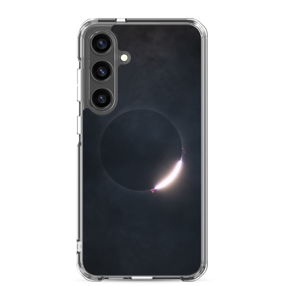 2024 Solar Eclipse Diamond Ring Samsung Clear Case - Protect Your Samsung Phone with Stellar Style 🌞🌙