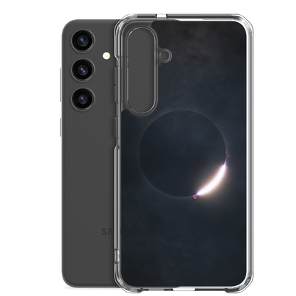2024 Solar Eclipse Diamond Ring Samsung Clear Case - Protect Your Samsung Phone with Stellar Style 🌞🌙