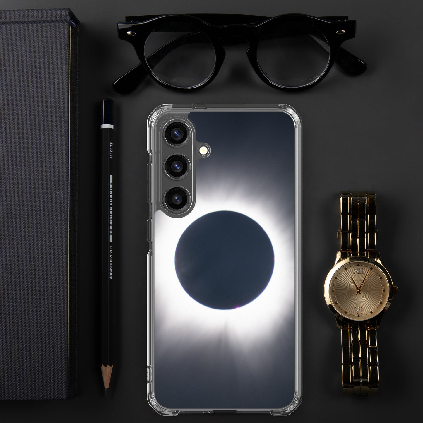 Samsung Phone Case of 2024 Solar Eclipse Totality - Protect Your Samsung Phone with Celestial TOTALITY! 🌞