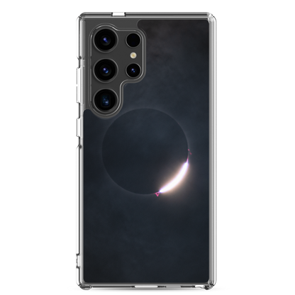 2024 Solar Eclipse Diamond Ring Samsung Clear Case - Protect Your Samsung Phone with Stellar Style 🌞🌙