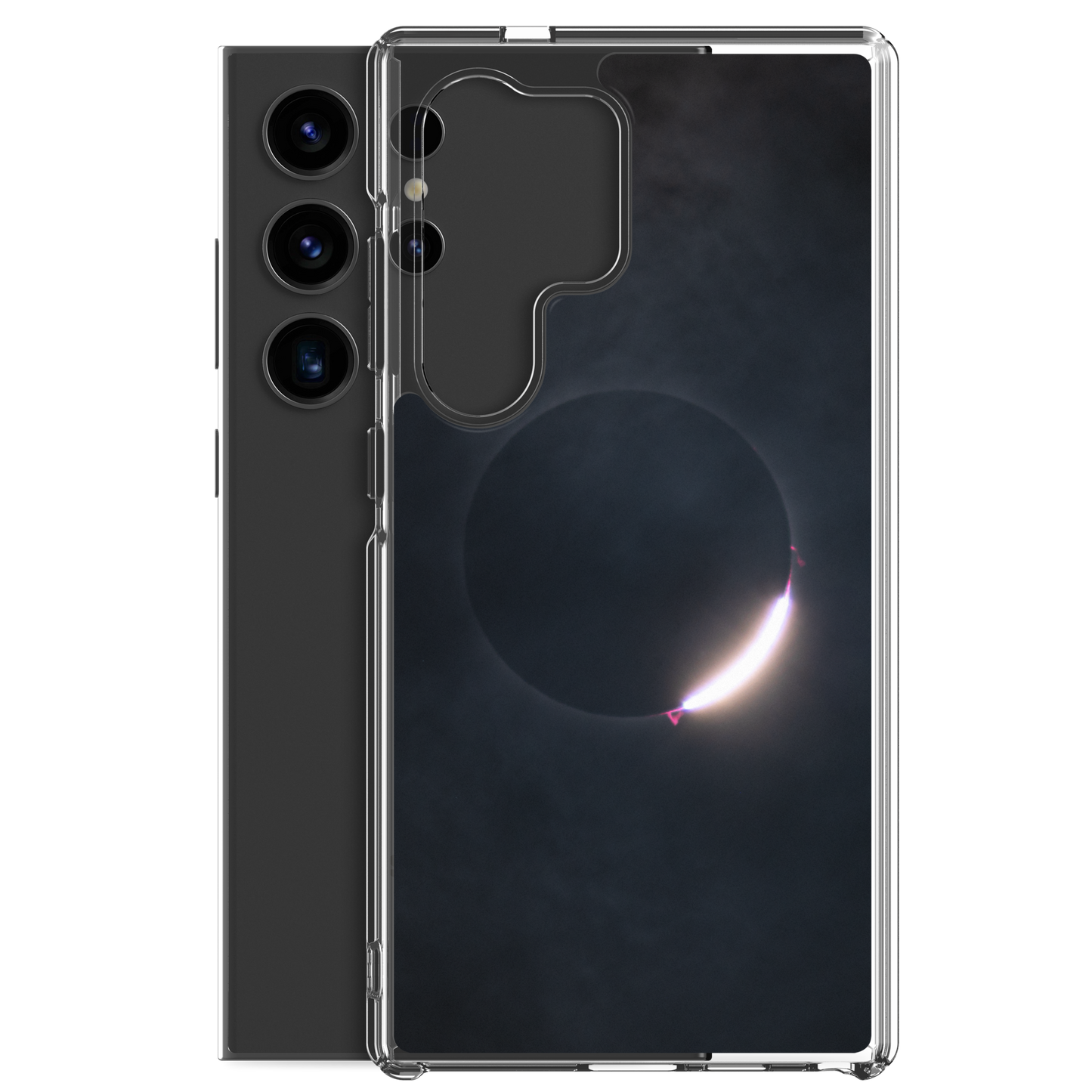 2024 Solar Eclipse Diamond Ring Samsung Clear Case - Protect Your Samsung Phone with Stellar Style 🌞🌙
