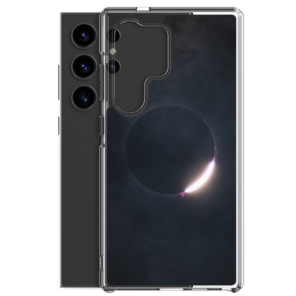 2024 Solar Eclipse Diamond Ring Samsung Clear Case - Protect Your Samsung Phone with Stellar Style 🌞🌙