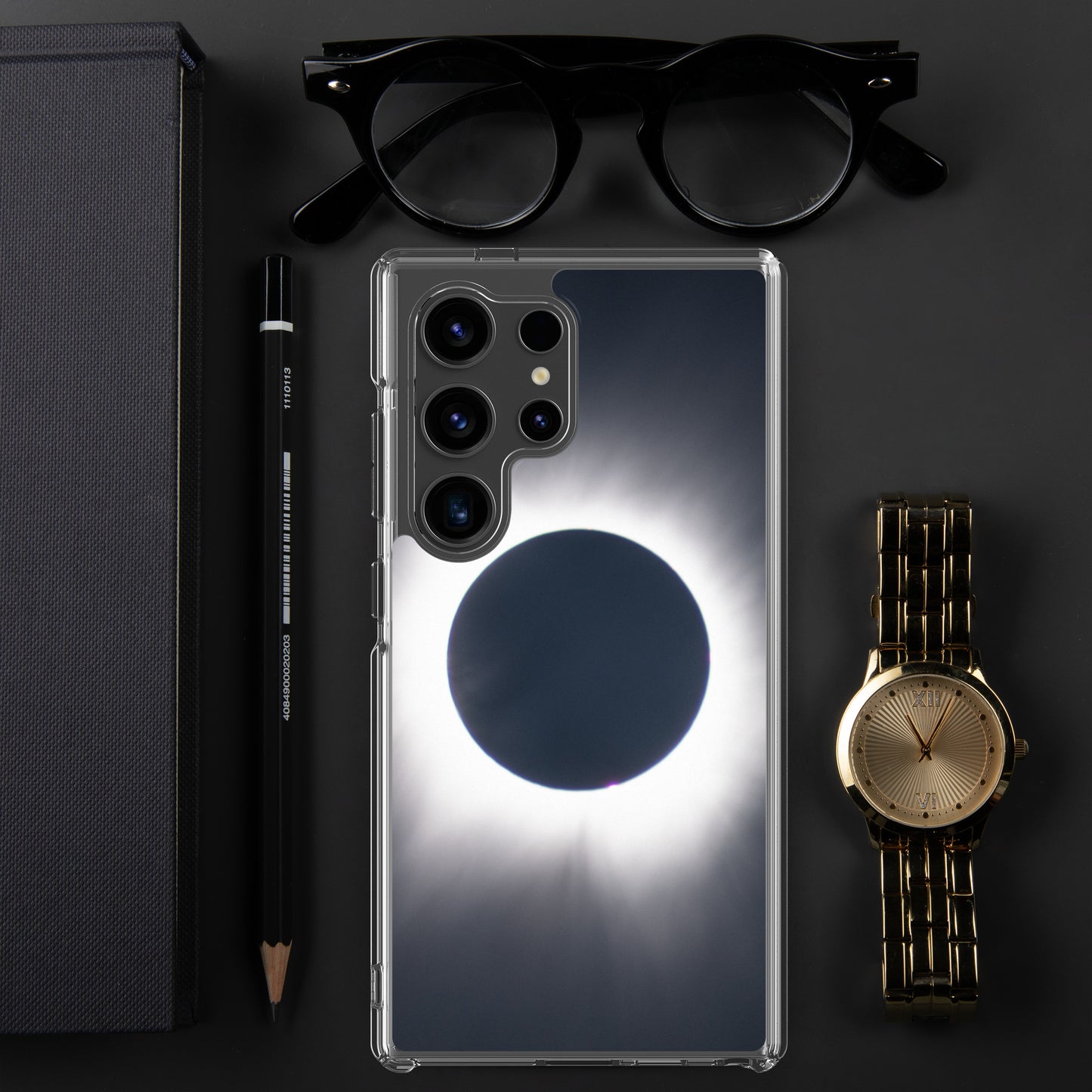 Samsung Phone Case of 2024 Solar Eclipse Totality - Protect Your Samsung Phone with Celestial TOTALITY! 🌞