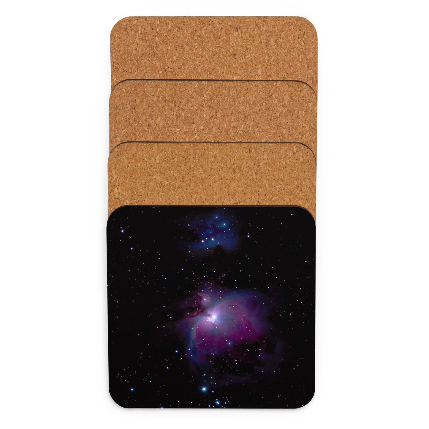 Orion Nebula Cosmic Coaster with Cork Backing